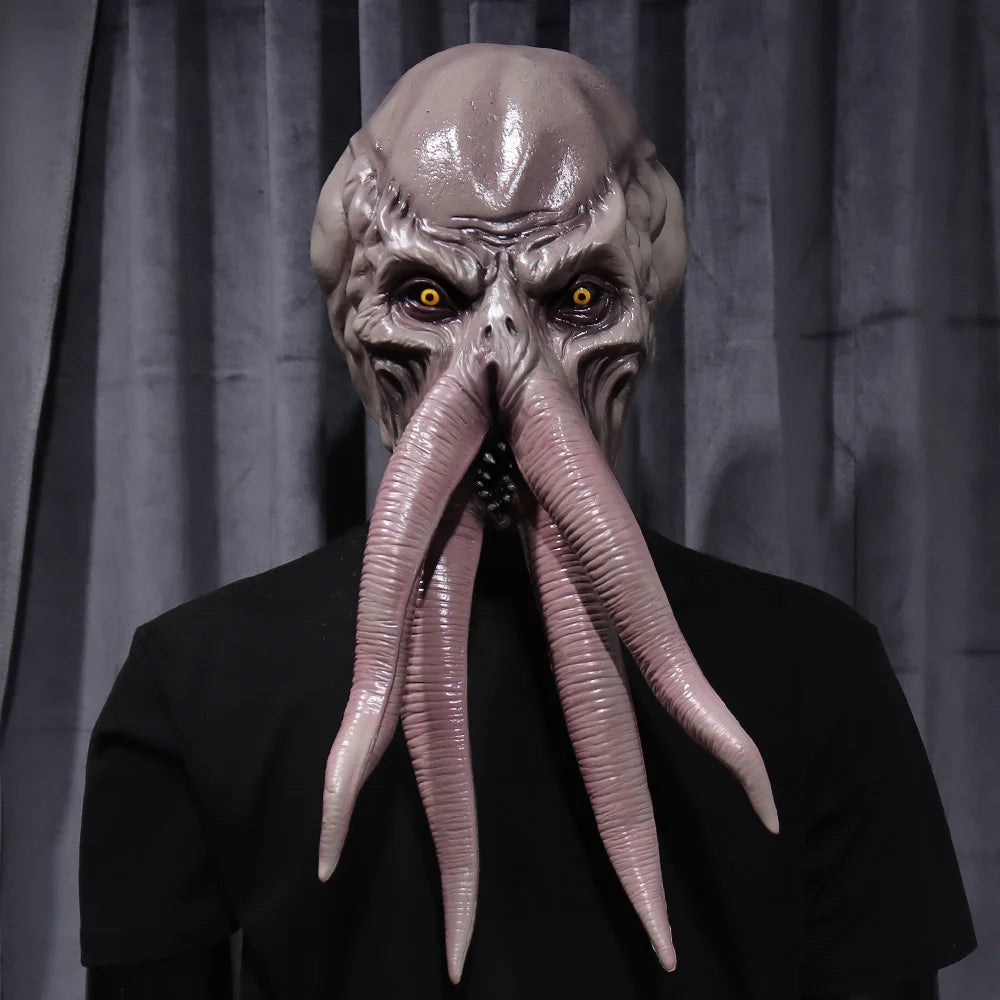 Game Lllithid Mind Flayer Squiddy Mask Cosplay Animal Octopuses Monster Latex Helmet Halloween Party Costume Props