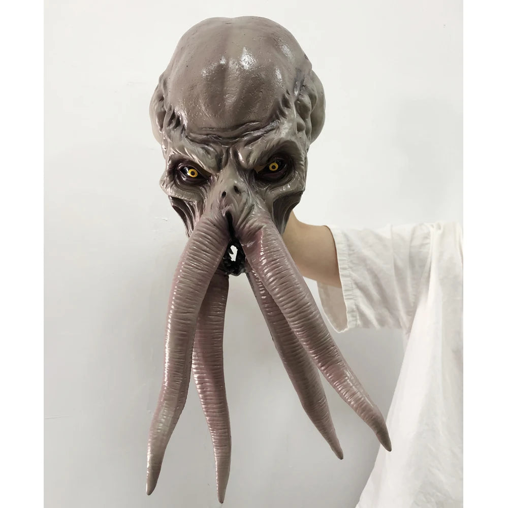 Game Lllithid Mind Flayer Squiddy Mask Cosplay Animal Octopuses Monster Latex Helmet Halloween Party Costume Props