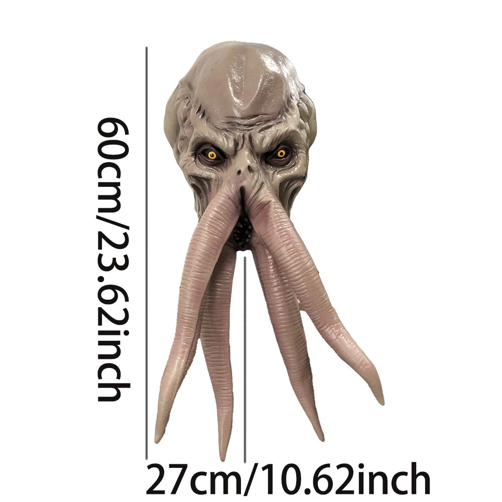 Game Lllithid Mind Flayer Squiddy Mask Cosplay Animal Octopuses Monster Latex Helmet Halloween Party Costume Props