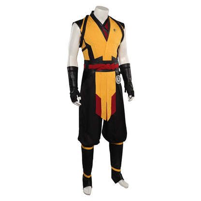 Game Mortal Cos Kombat 1 Scorpion Cosplay Costume Adult Men Roleplay Fantasia Outfit Halloween Carnival Party Clothes Disguise