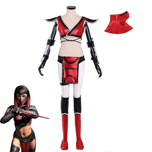 Game Mortal Kombat 11 Skarlet Cosplay Costume Women Sexy Bikinis Shorts Suits Halloween Carnival Theme Party Battle Outfits