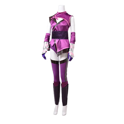 Game Mortal Kombat Mileena Cosplay Costume for Adult Women Sexy Purple Uniform Suits Halloween Carnival Party Battle Outfits