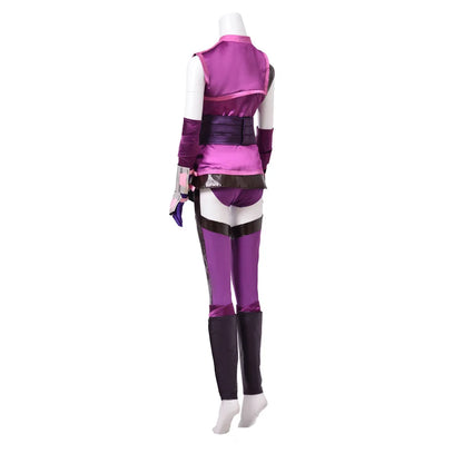 Game Mortal Kombat Mileena Cosplay Costume for Adult Women Sexy Purple Uniform Suits Halloween Carnival Party Battle Outfits