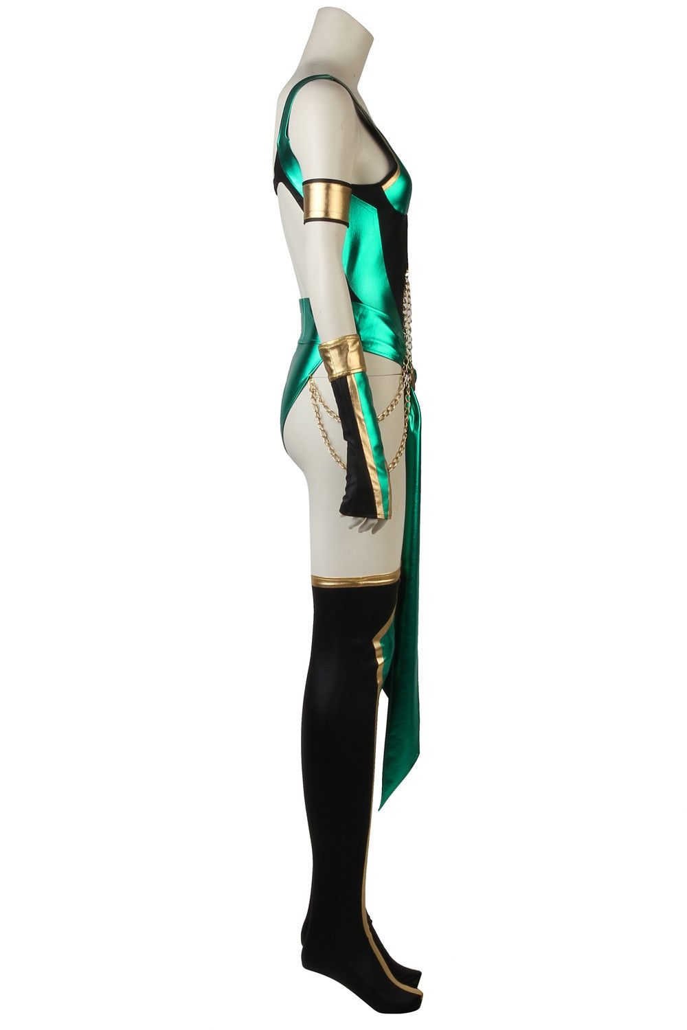 Game Mortal Kombat X Jade Costume Cosplay Blue Sexy Tights Battle Combat Women's Outfit Adult Full Suit Halloween Carnival