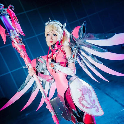 Game Pink Skin Wings Accessories Anime Cosplay Costume Props Halloween For Men Women Custom Made Gifts