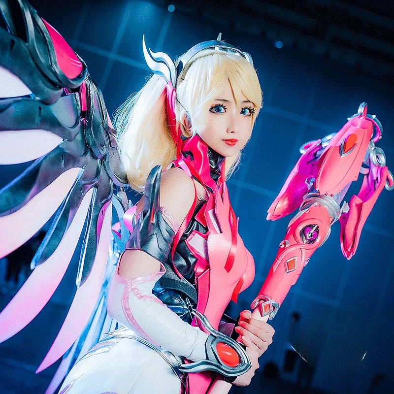 Game Pink Skin Wings Accessories Anime Cosplay Costume Props Halloween For Men Women Custom Made Gifts