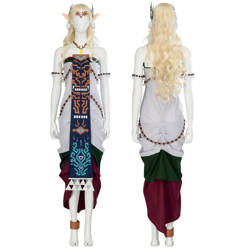 Game Zelda Tears of the Kingdom Queen Sonia Cosplay Costume Adult Women Role Play Dress Suits Halloween Carnival Party Costume