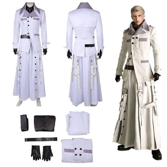 GameRufus Shinra Final  Cosplay Costume Fantasy Adult Men Male Coat Belt Gloves Outfits Halloween Carnival Party Suit