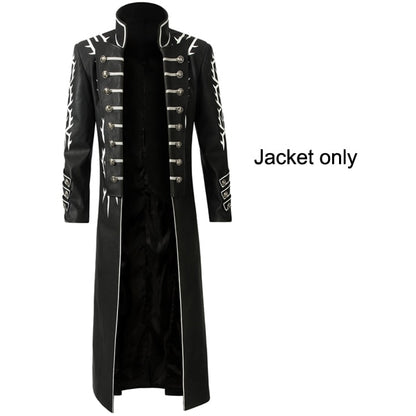 Games DMC 5 Vergil  Cosplay Costume Halloween Carnival Fashion Clothing Complete Outfit With Jacket Boots