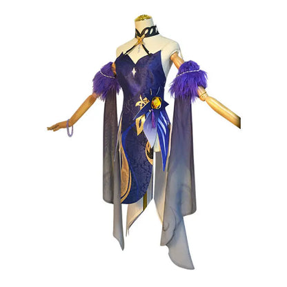 Genshin COS Clothes Women's Staring Cos Suits Set of Yarn Ningguang Orchid Evening Gowncostume Two-dimensional Cosplay Anime