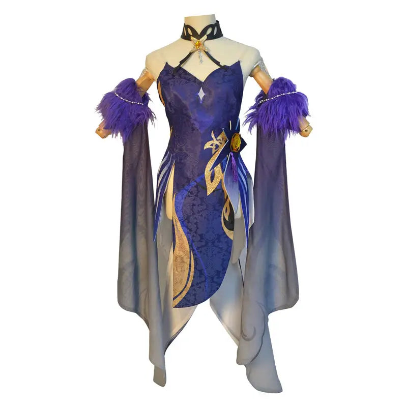 Genshin COS Clothes Women's Staring Cos Suits Set of Yarn Ningguang Orchid Evening Gowncostume Two-dimensional Cosplay Anime