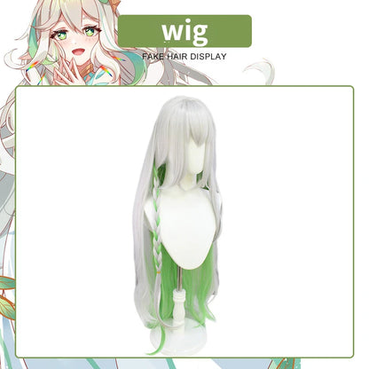 Genshin Impact Cos Costume Daci Shuwang Cosplay Grass God Nasida Two-dimensional Fan Animation Game Costume Female Wig Included