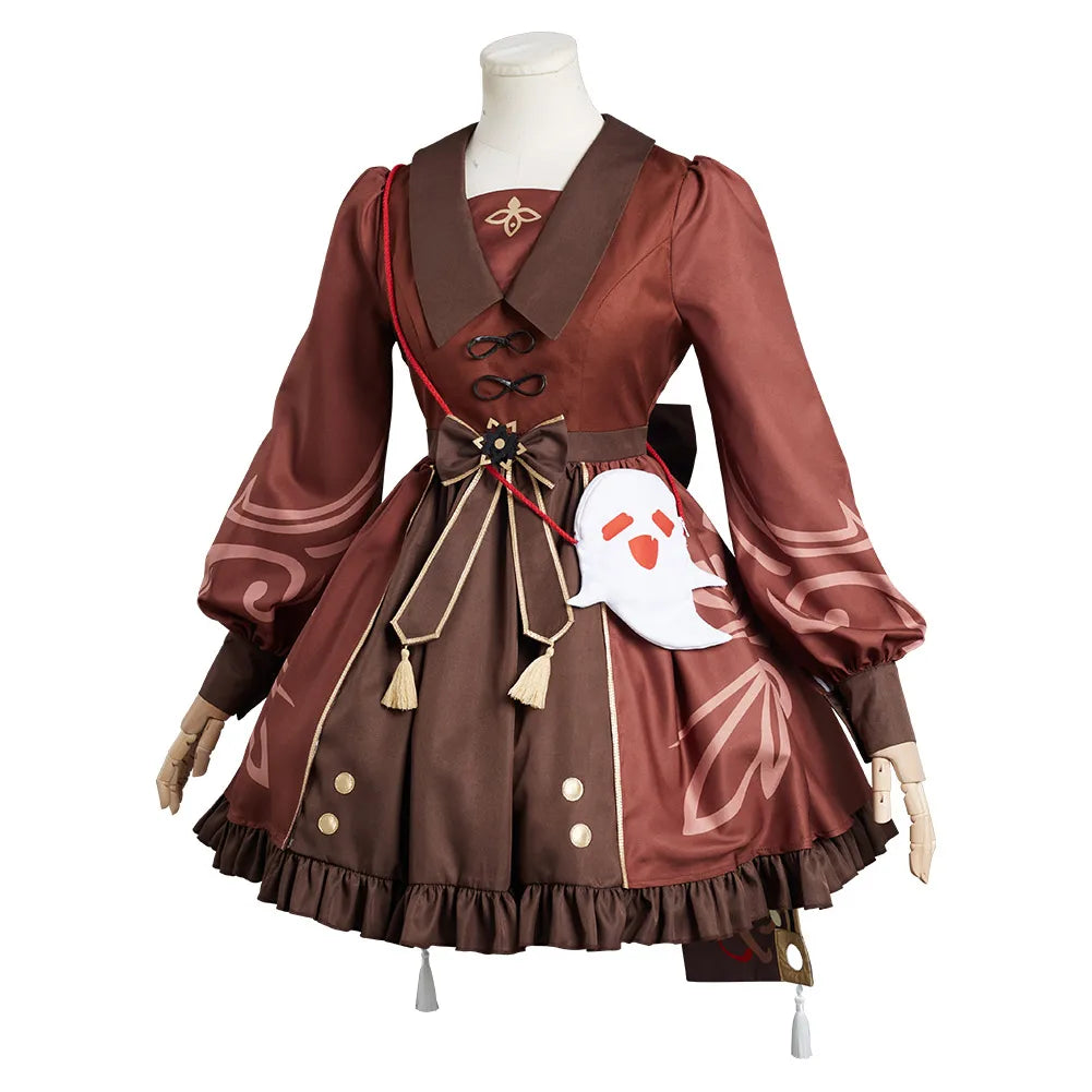 Genshin Impact Hutao Hu tao Cosplay Costume Lolita Dress Outfits Halloween Carnival Suit