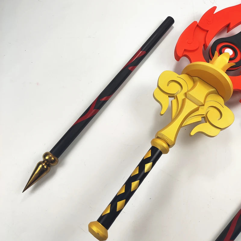 Genshin Impact Weapon Staff of Homa Hu Tao Cosplay Prop Cosplay performance non-destructive can pass security wig Halloween Prop