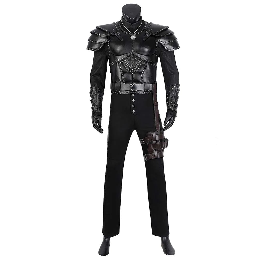 Geralt of Rivia Cosplay Costume Jacket Top Pants Full Set Disguise Fantasia Clothing Halloween Carnival Part Suit