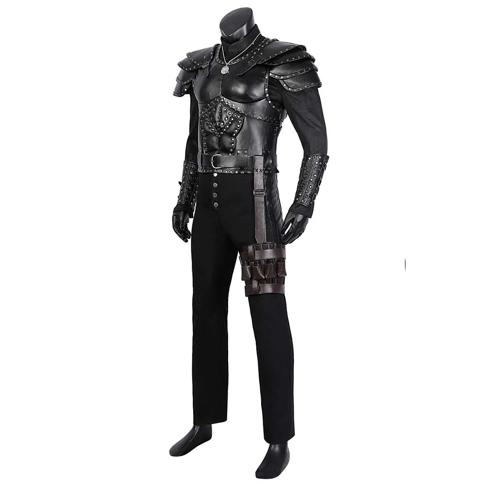 Geralt of Rivia Cosplay Costume Jacket Top Pants Full Set Disguise Fantasia Clothing Halloween Carnival Part Suit