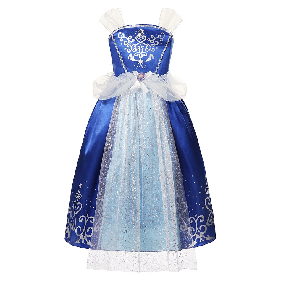 Girls Rapunzel Princess Cosplay Dresses Party Gift Belle Cinderella Aurora Snow White Sofia Mesh Ball Gown Birthday Costume