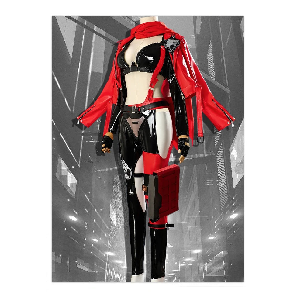 Goddess Of Victory: Nikke Red Cosplay Game Suit Women Sexy Battle Uniform Halloween Carnival Party Costume Comic Con Show Outfit