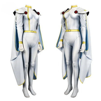 Gold Wolf Jumpsuit Anime X Police 97 Carnival Costume Storm Ororo Munroe Cosplay Woman Halloween Jumpsuit Mask High Quality