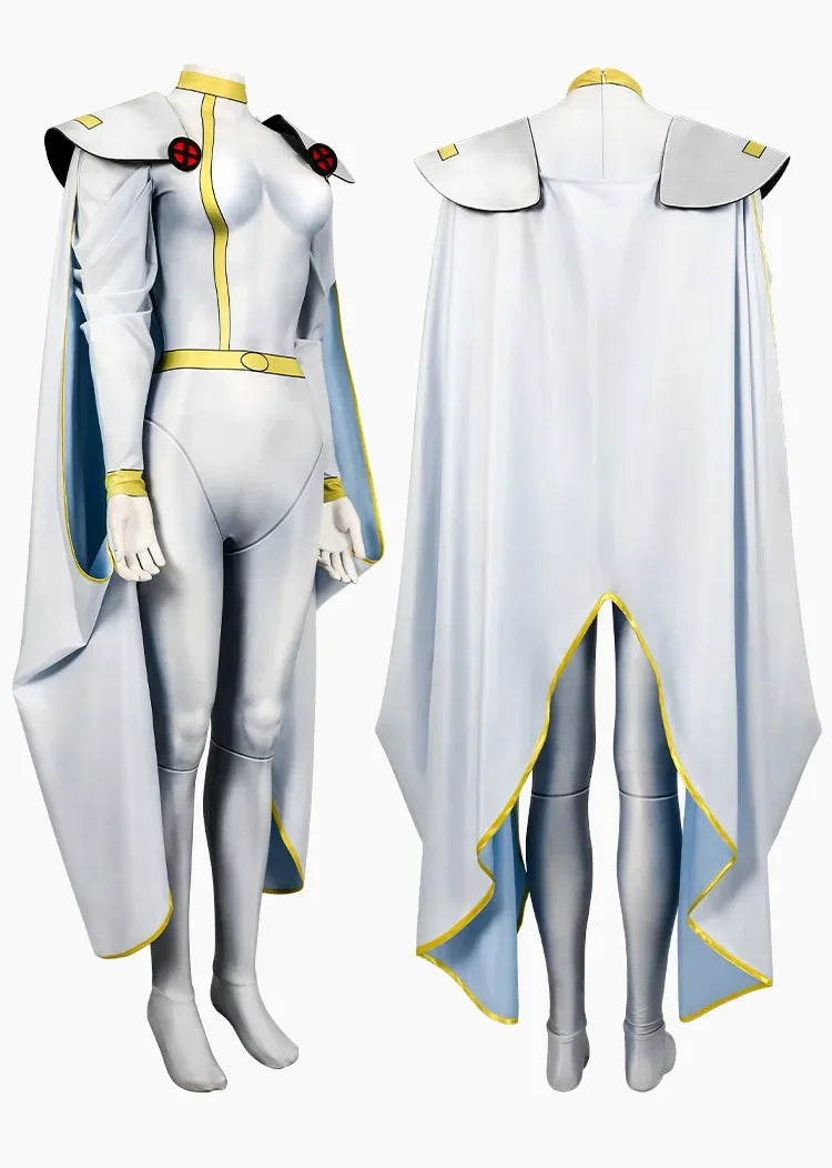 Gold Wolf Jumpsuit Anime X Police 97 Carnival Costume Storm Ororo Munroe Cosplay Woman Halloween Jumpsuit Mask High Quality