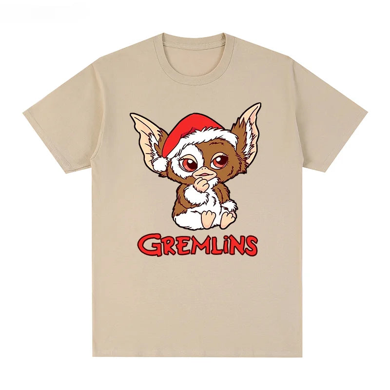 Gremlins Gizmo 80s Horror Christmas Movie T-shirt Cotton Men T Shirt New TEE TSHIRT Tops