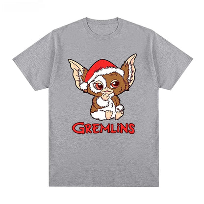 Gremlins Gizmo 80s Horror Christmas Movie T-shirt Cotton Men T Shirt New TEE TSHIRT Tops