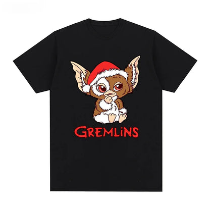 Gremlins Gizmo 80s Horror Christmas Movie T-shirt Cotton Men T Shirt New TEE TSHIRT Tops