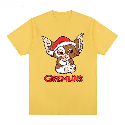 Gremlins Gizmo 80s Horror Christmas Movie T-shirt Cotton Men T Shirt New TEE TSHIRT Tops