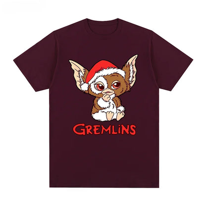 Gremlins Gizmo 80s Horror Christmas Movie T-shirt Cotton Men T Shirt New TEE TSHIRT Tops