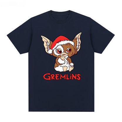 Gremlins Gizmo 80s Horror Christmas Movie T-shirt Cotton Men T Shirt New TEE TSHIRT Tops