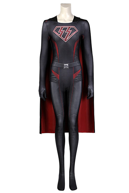 Cosplay Costume Overgirl Kara Zor-El Danvers Cosplay Costume Outfit Jumpsuit Cape Adult Women Men Halloween Costumes