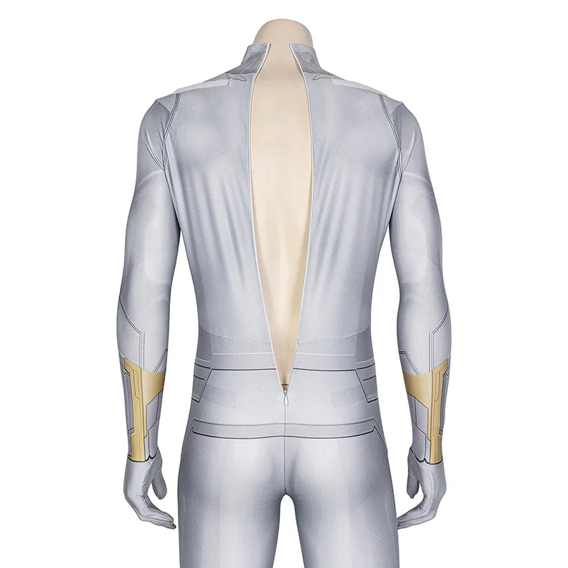 Adult Wandavision Vision White Jumpsuit Cosplay Costume Halloween Masquerade Party Bodysuit