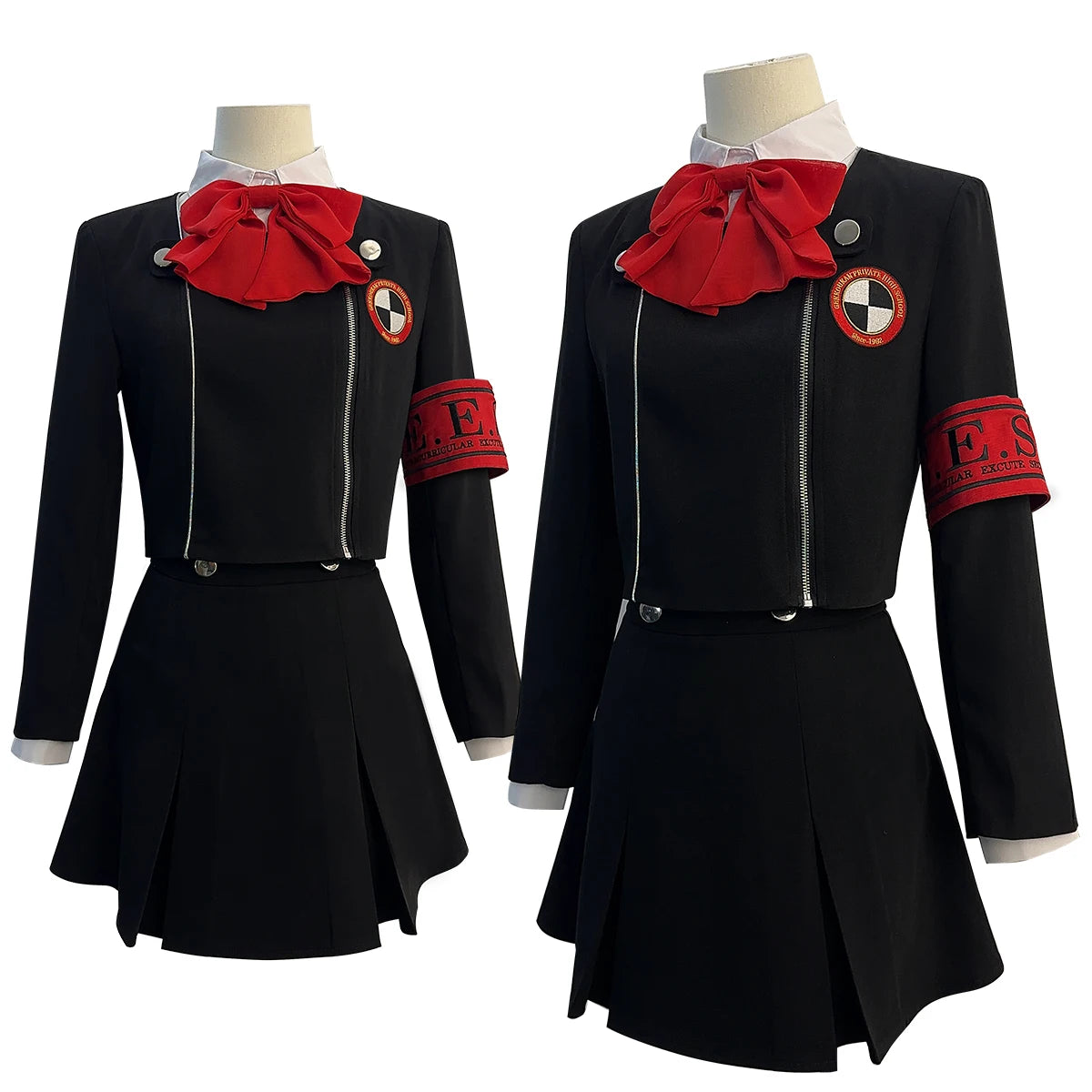 Game P3 Aegis Cosplay Costume Gekkoukan High School Uniform Embroidery Suit Skirt Shirt Daily Wearing Gift