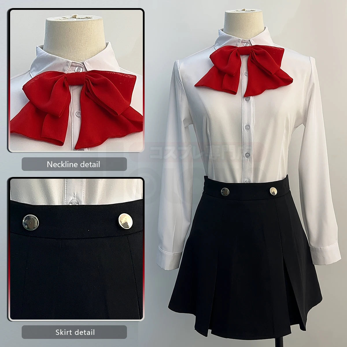 Game P3 Aegis Cosplay Costume Gekkoukan High School Uniform Embroidery Suit Skirt Shirt Daily Wearing Gift