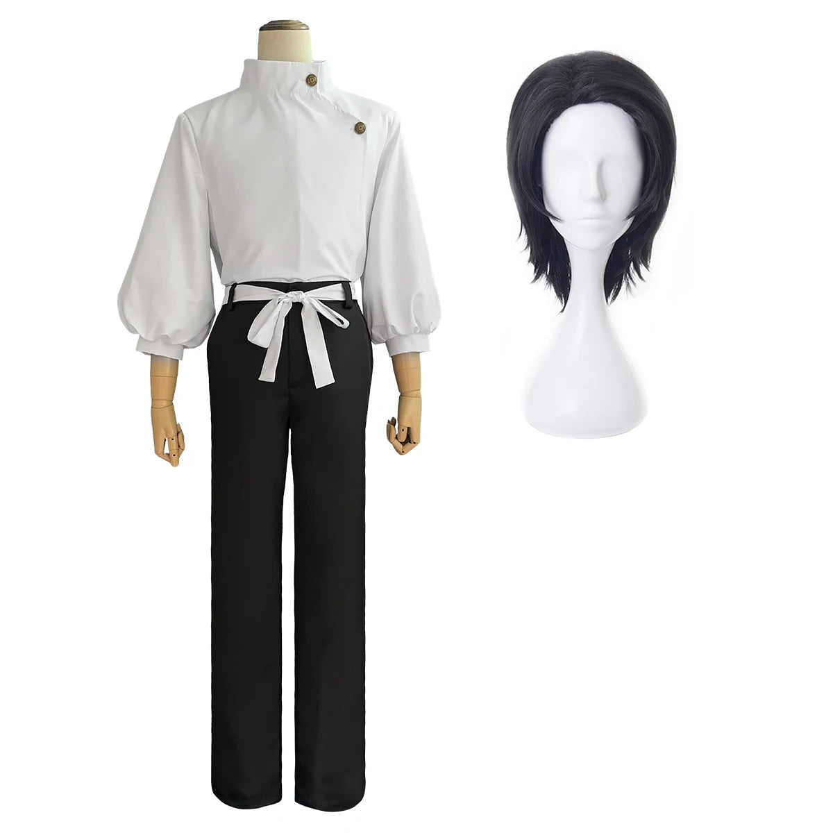 Jujutsu JJK Manga Anime Yuta Okkotsu Cosplay Costume Wig Jacket Pants Uniform Rose Net Synthetic Halloween Christmas