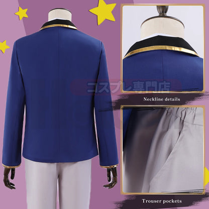 OSHI NO KO Anime Akua Hoshino Cosplay Costume Wig Aqua School Uniform Suit Daily Wearing Shirt Rose Net Synthetic Fiber