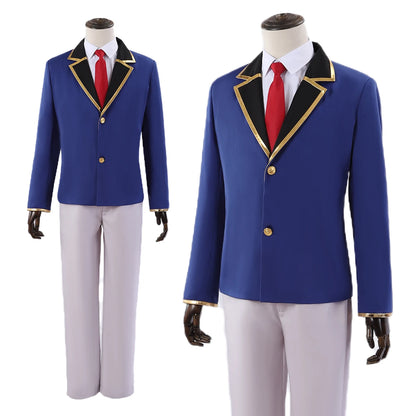 OSHI NO KO Anime Akua Hoshino Cosplay Costume Wig Aqua School Uniform Suit Daily Wearing Shirt Rose Net Synthetic Fiber