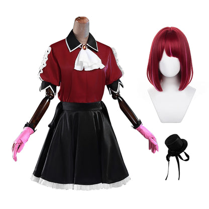 OSHI NO KO Anime Arima Kana Cosplay Costume Wig Shirt Skirt Rose Net Synthetic Fiber Halloween Christmas