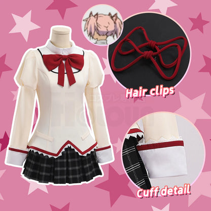 Puella Magi Madoka Magica Anime Kaname Madoka Cosplay Costume Jk Skirt Akemi Homura Tomoe Mami Miki Sayaka Sakura Kyoko