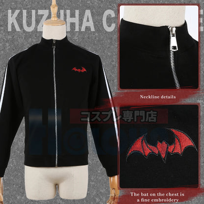 Vtuber Cosplay Costume Kuzuha Virtual YouTuber Black Bat Jacket Casual Wear Coat Christmas Halloween Gift