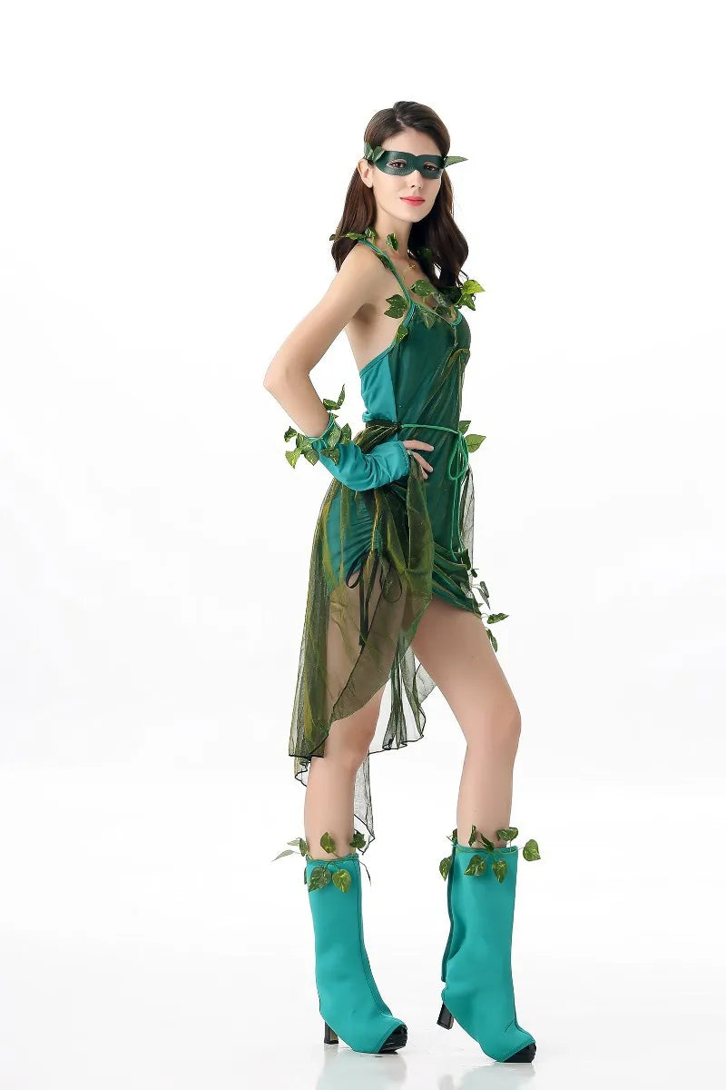 Poison Ivy Women Costume Lethal Beauty Cosplay Fancy Dress