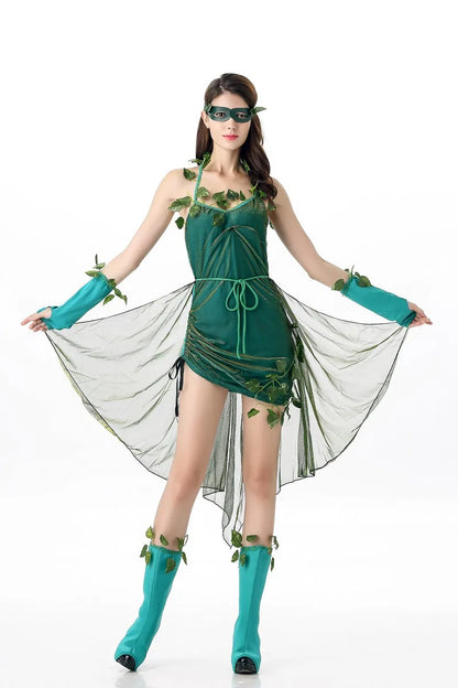 Poison Ivy Women Costume Lethal Beauty Cosplay Fancy Dress