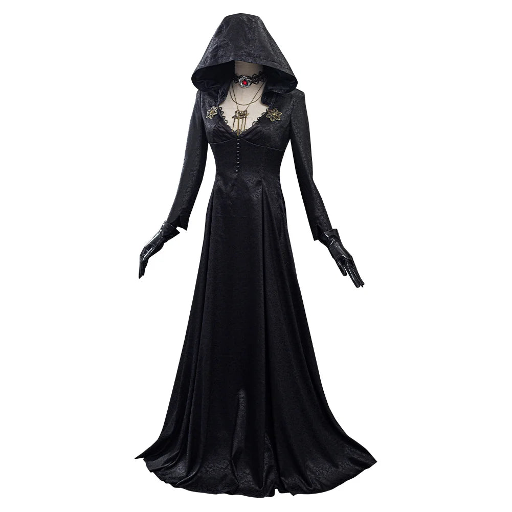 Evil Village Cosplay Costume Vampire Lady Dress Outfits Halloween Carnival Suit