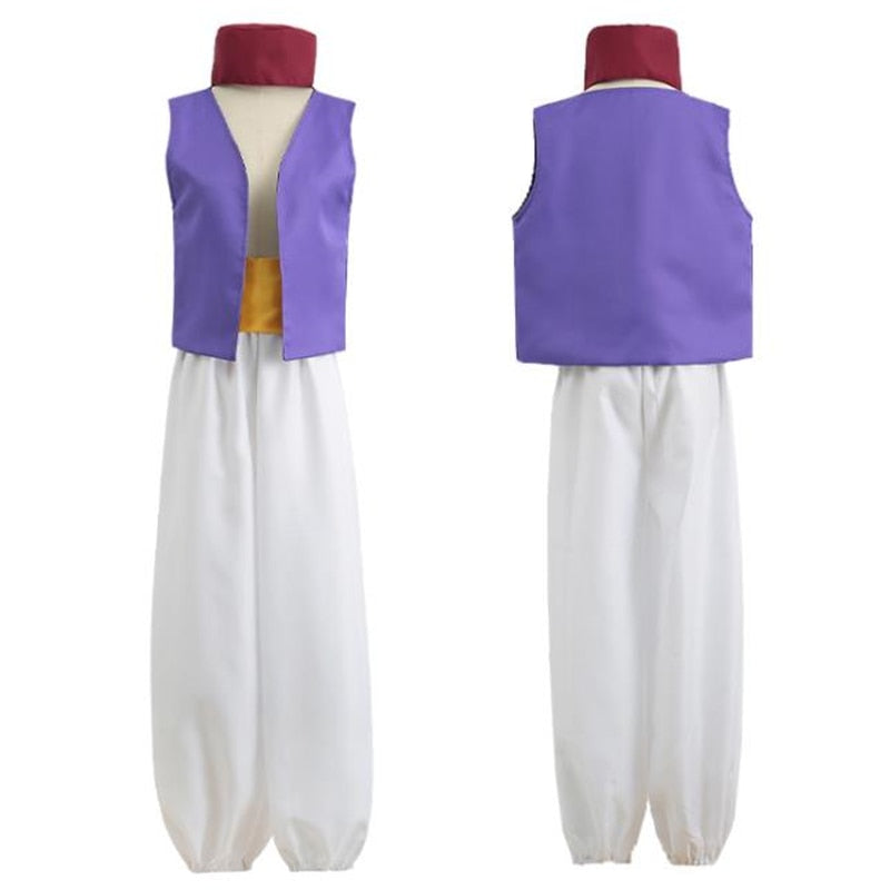 Halloween Adult Fantasy Mythical Prince Aladdin One Thousand and One Nights Anime Cosplay Full Costume, Party Men's COS