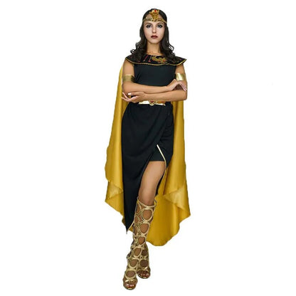 Halloween Ancient Egyptian Costumes Pharaoh Empress Cleopatra Queen Priest Cosplay Clothing for Women's Fancy Dress Outfits