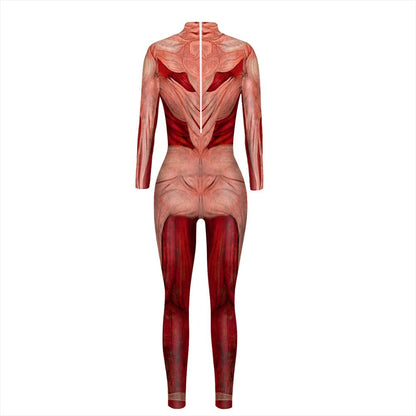 Halloween Annie Leonhardt Female Titan Cosplay Costumes 3D Print Attack on Titan Female/Male Zentai Catsuit Girls Bodysuit