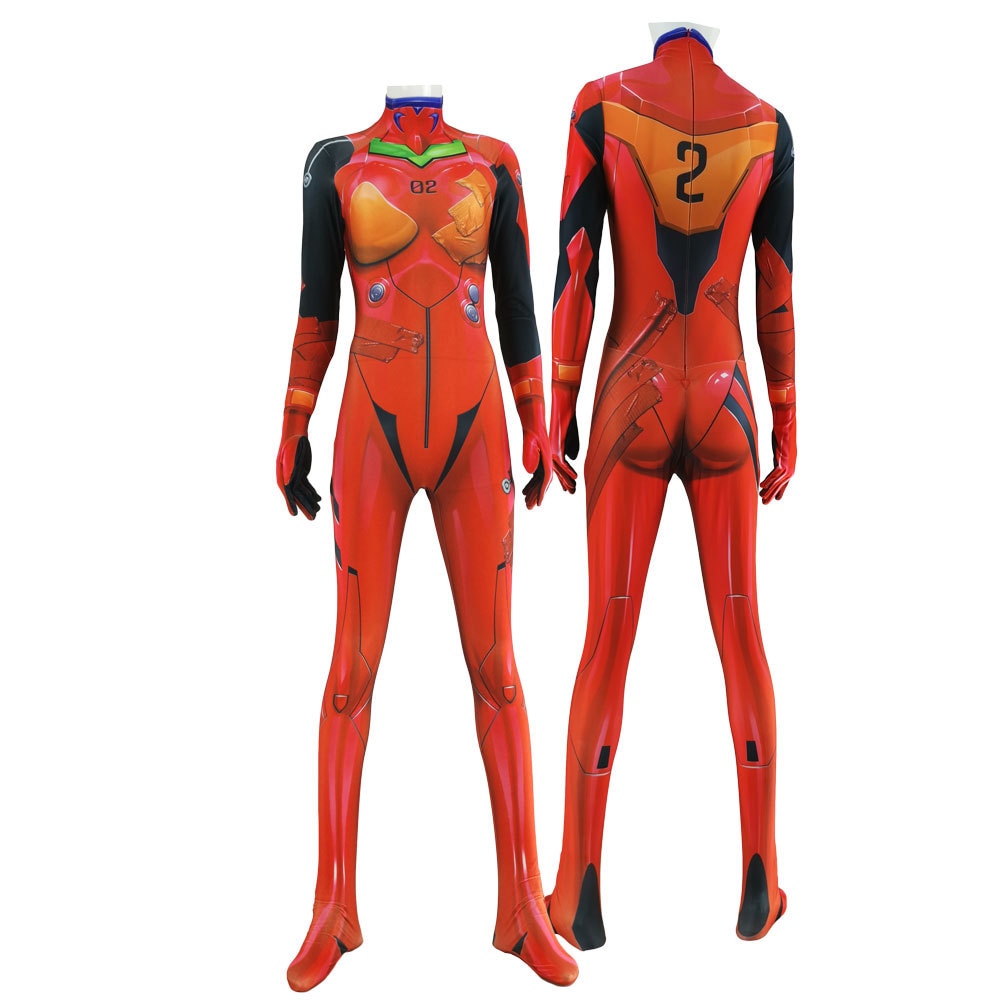 Halloween Asuka 3.0 Cosplay Costume Asuka Langley Soryu Plugsuit Superhero Zentai Suits Adults Kids Bodysuit