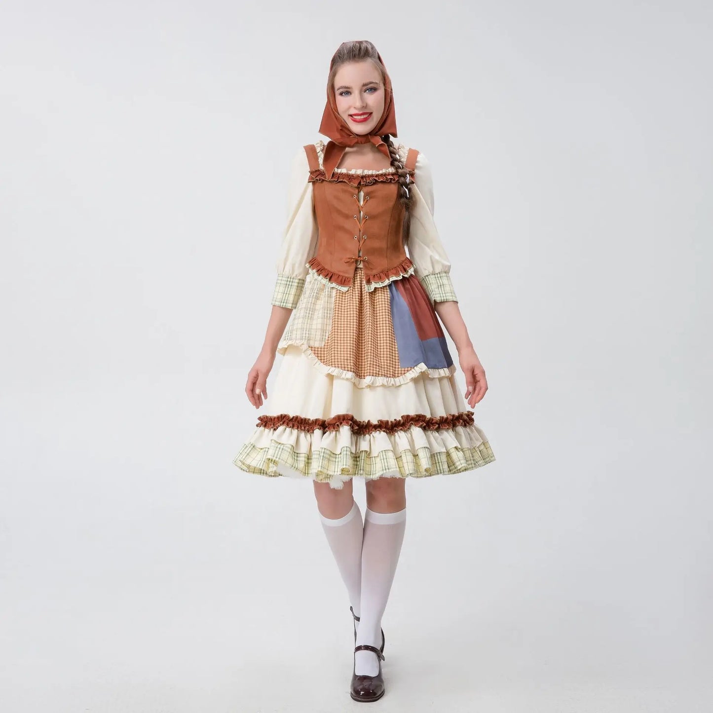 Halloween COS Costume Little Girl Selling Matches Pastoral Farm Style Maid Maid Adult Female Performance Costume