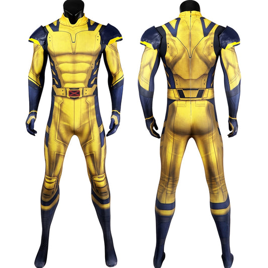 Halloween Carnival DP3 James Logan Cosplay 3D Printing Zentai Superhero Wolve Jumpsuit Yellow Costume