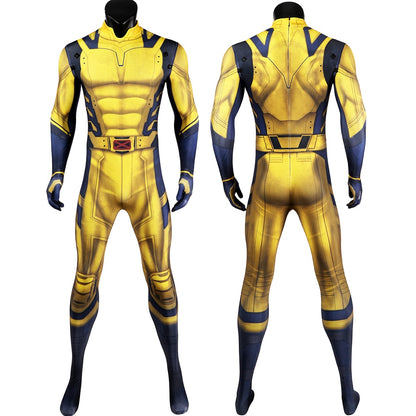 Halloween Carnival DP3 James Logan Cosplay 3D Printing Zentai Superhero Wolve Jumpsuit Yellow Costume